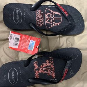 Havaianas Star Wars Flip Flop Sandals. Unisex w9/10 m8. NEW
